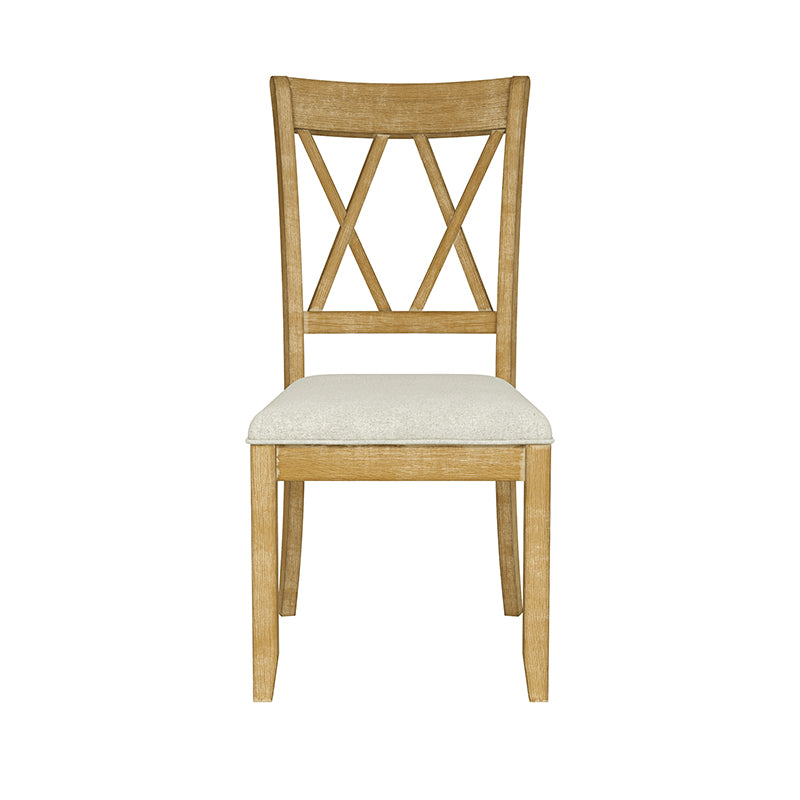 Amaya Rustic Modern Farmhouse Solid Wood Dining Chair,Set of 2