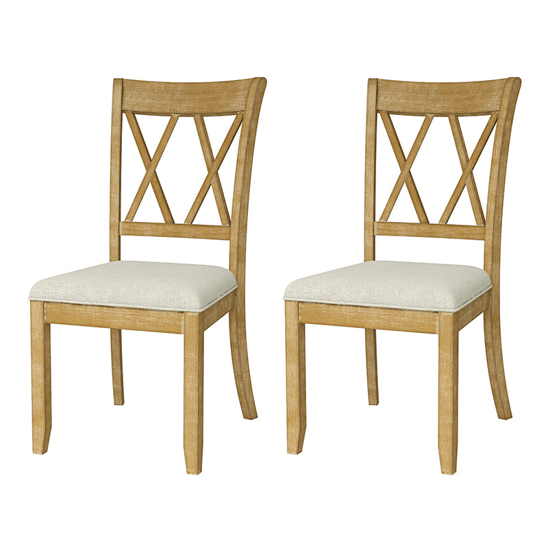 Amaya Rustic Modern Farmhouse Solid Wood Dining Chair,Set of 2
