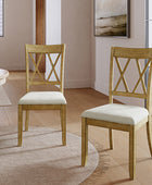 Amaya Rustic Modern Farmhouse Solid Wood Dining Chair,Set of 2