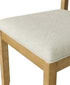 Amaya Rustic Modern Farmhouse Solid Wood Dining Chair,Set of 2