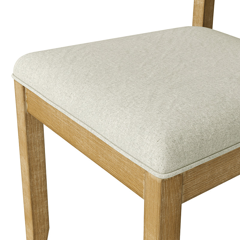 Amaya Rustic Modern Farmhouse Solid Wood Dining Chair,Set of 2