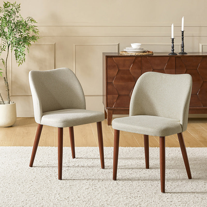 Diana Mid-century Modern Upholstered Dining Chair(Set of 2)