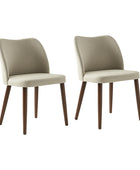 Diana Mid-century Modern Upholstered Dining Chair(Set of 2)