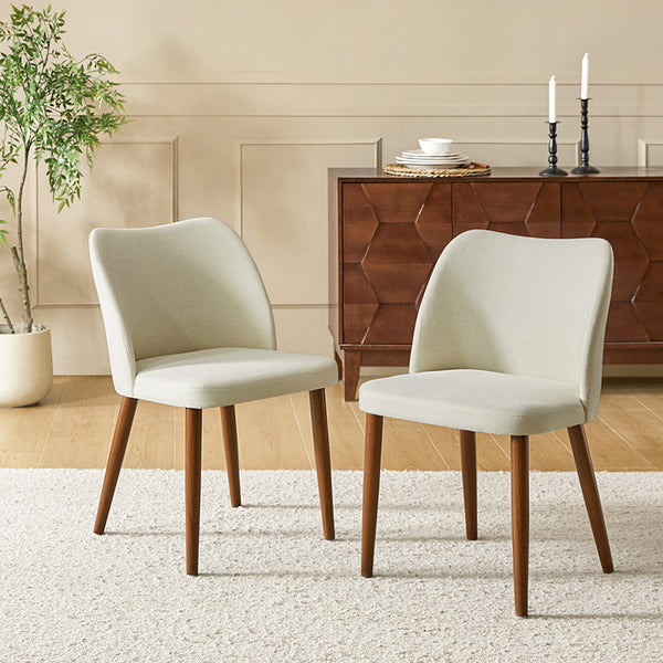 Diana Mid-century Modern Upholstered Dining Chair(Set of 2)