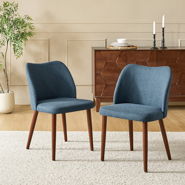 Diana Mid-century Modern Upholstered Dining Chair(Set of 2)