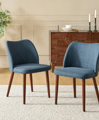 Diana Mid-century Modern Upholstered Dining Chair(Set of 2)