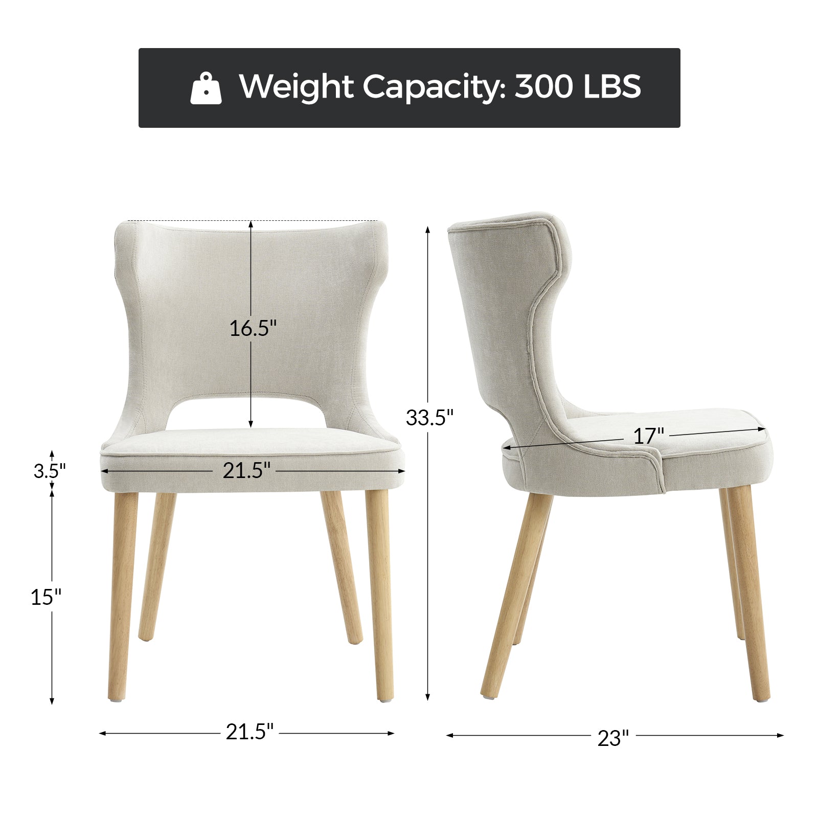 Jacinto Dining Chair with Anti-water Fabric (Set of 2/4)