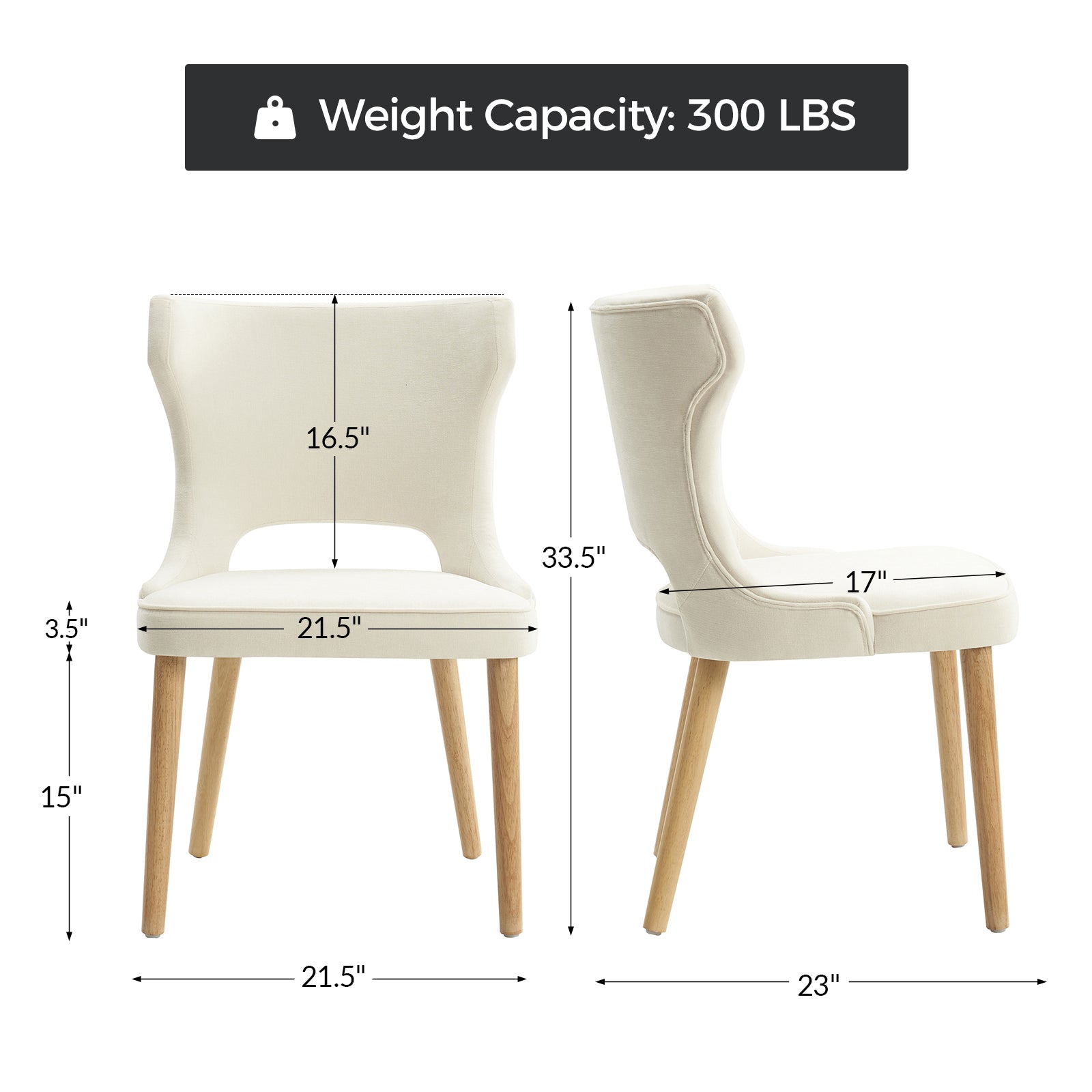 Jacinto Dining Chair with Anti-water Fabric (Set of 2/4)