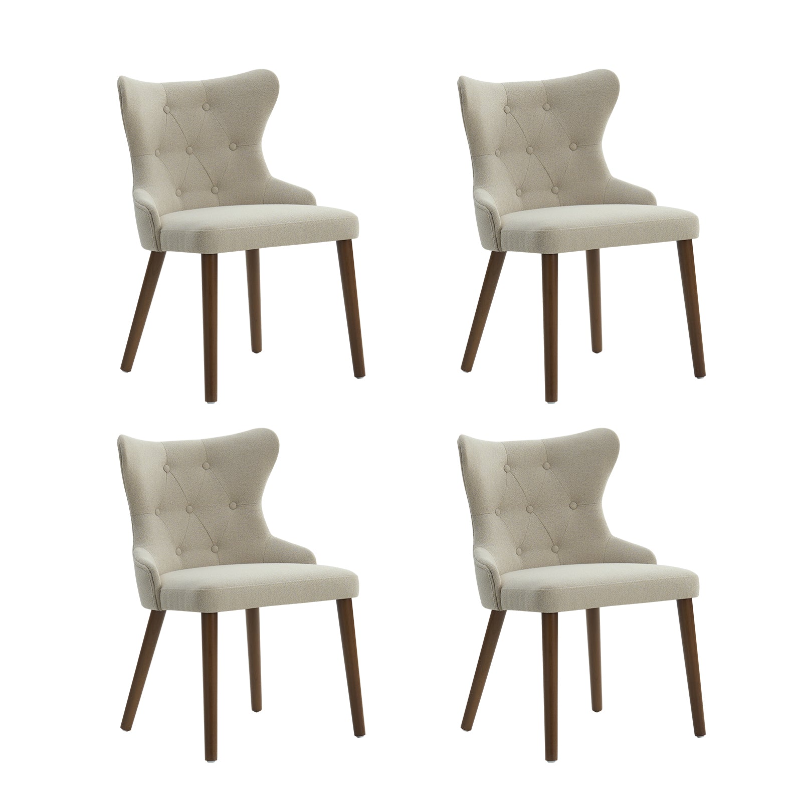 Carlota Mid-century Modern Dining Chair with Anti-water Fabric (Set of 2/4)