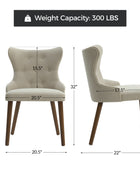 Carlota Mid-century Modern Dining Chair with Anti-water Fabric (Set of 2/4)