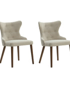 Carlota Mid-century Modern Dining Chair with Anti-water Fabric (Set of 2/4)