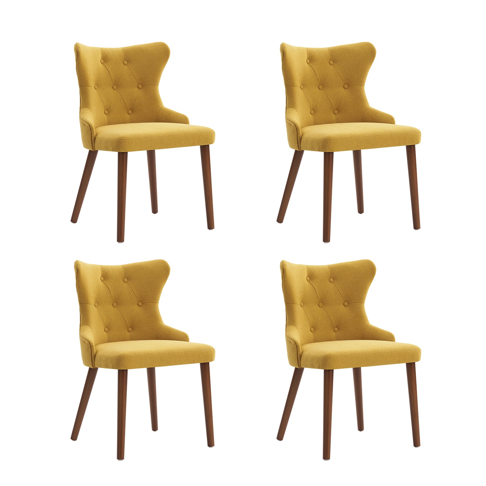 Carlota Mid-century Modern Dining Chair with Anti-water Fabric (Set of 2/4)