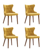 Carlota Mid-century Modern Dining Chair with Anti-water Fabric (Set of 4)