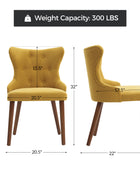 Carlota Mid-century Modern Dining Chair with Anti-water Fabric (Set of 4)