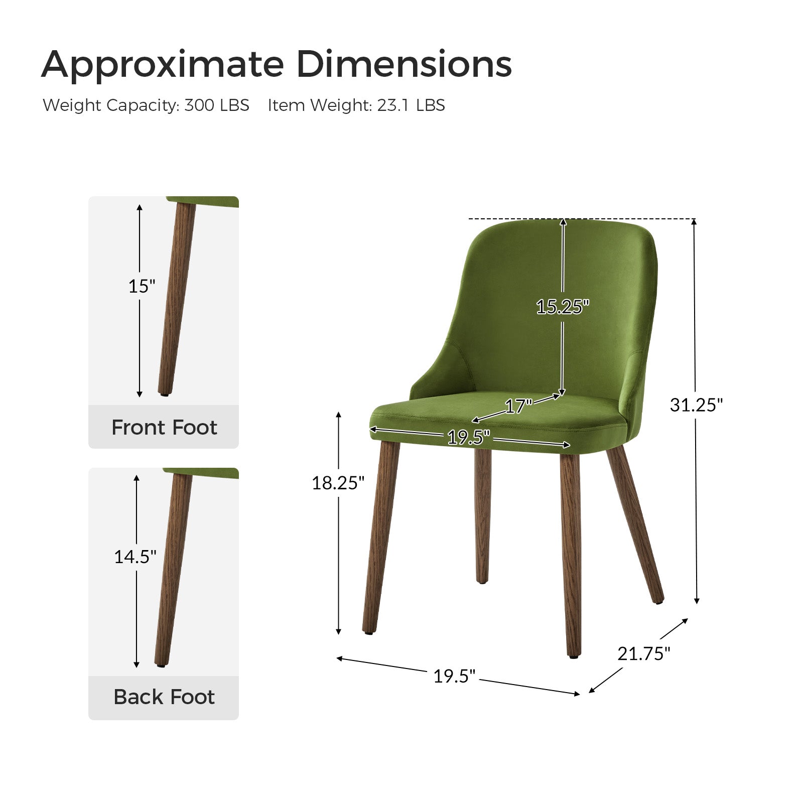 Andrea Versatile Ergonomic Dining Chair for Modern Spaces (Set of 2)