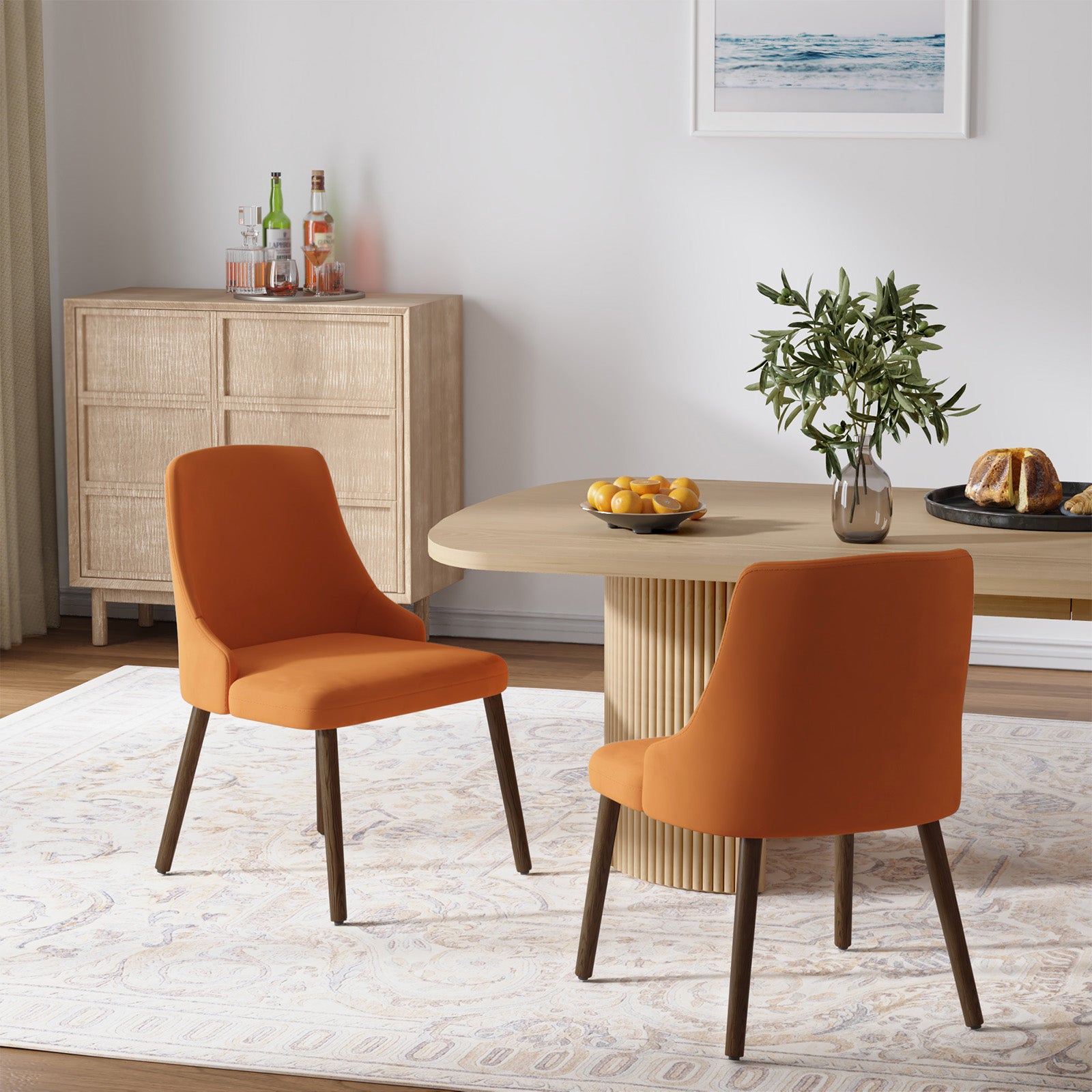 Andrea Versatile Ergonomic Dining Chair for Modern Spaces (Set of 2)