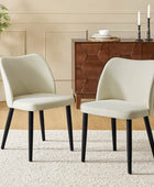 Diana Solid Wooden Tapered Legs Dining Chair Set of 2