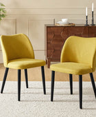 Diana Solid Wooden Tapered Legs Dining Chair Set of 2