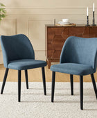 Diana Solid Wooden Tapered Legs Dining Chair Set of 2