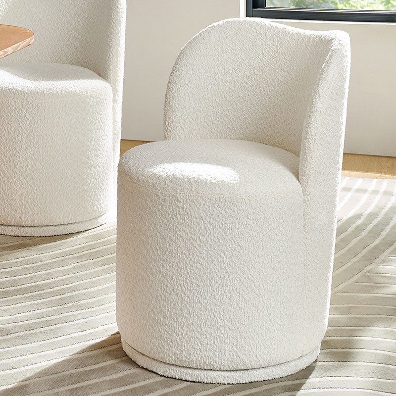 Tomas 8-Piece Modern Extendable Dining Set with Storage Buffet & Swivel Chairs