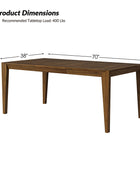 Eulalia Mid-Century Modern Solid Wood Expandable Dining Table