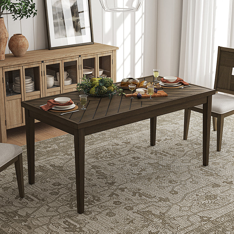 Nora Classic Style Solid Wood Legs Dining Table