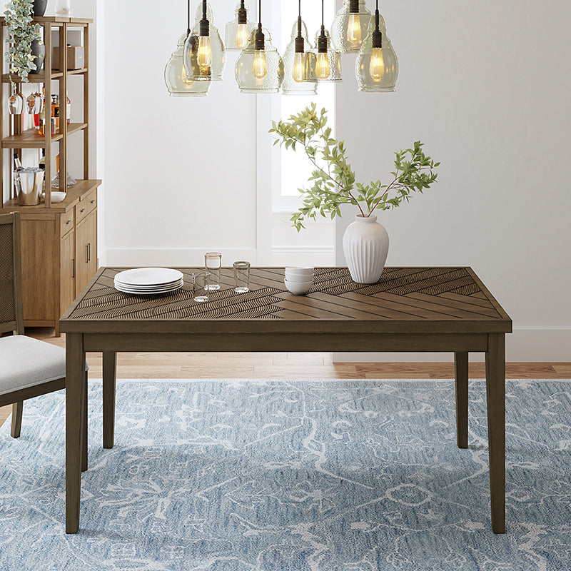 Nora Classic Style Solid Wood Legs Dining Table