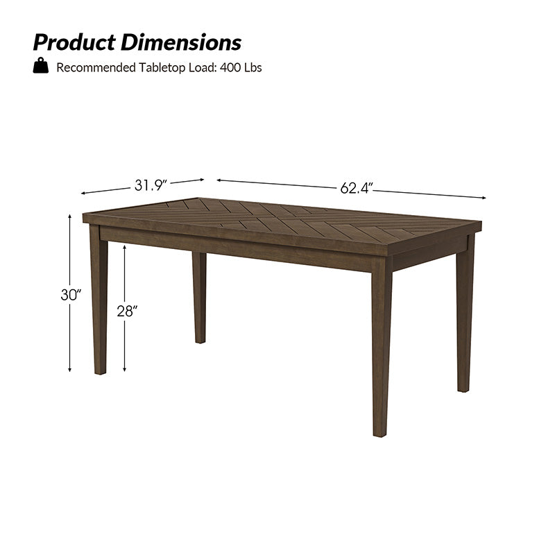 Nora Classic Style Solid Wood Legs Dining Table