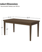 Nora Classic Style Solid Wood Legs Dining Table