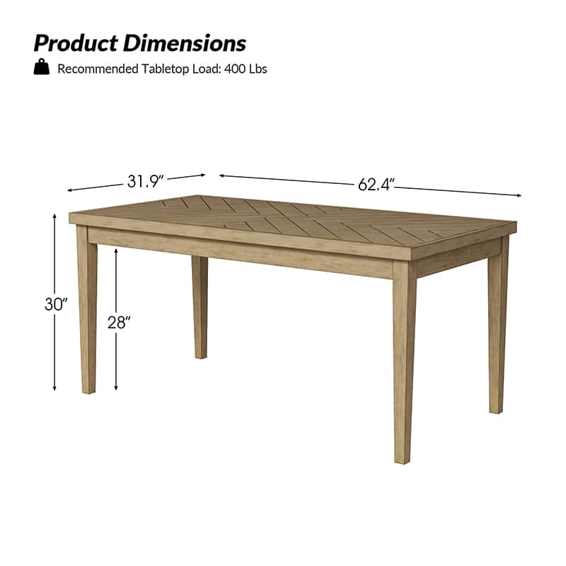 Nora Classic Style Solid Wood Legs Dining Table