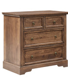 Monica 4-Drawer Solid Wood Nightstand with Built-in USB Ports