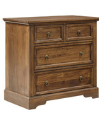 Monica 4-Drawer Solid Wood Nightstand with Built-in USB Ports