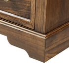 Monica 4-Drawer Solid Wood Nightstand with Built-in USB Ports