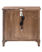 Miriam 2-Drawer Solid Wood Nightstand with Built-in USB Ports