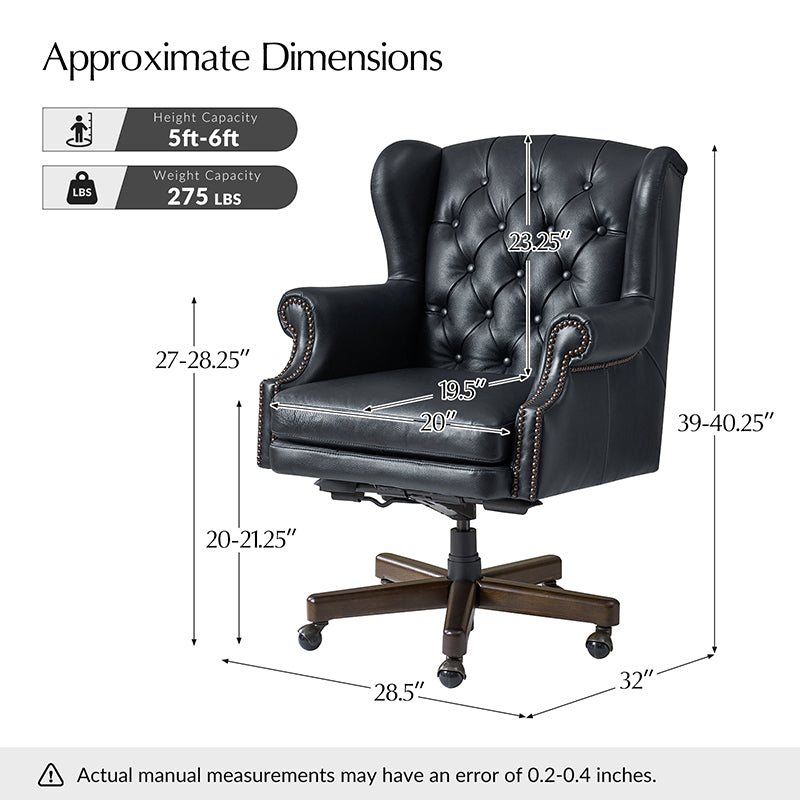 Ashtin Genuine Leather Office Chair