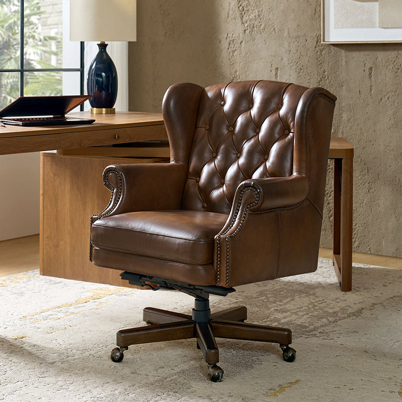 Ashtin Genuine Leather Office Chair