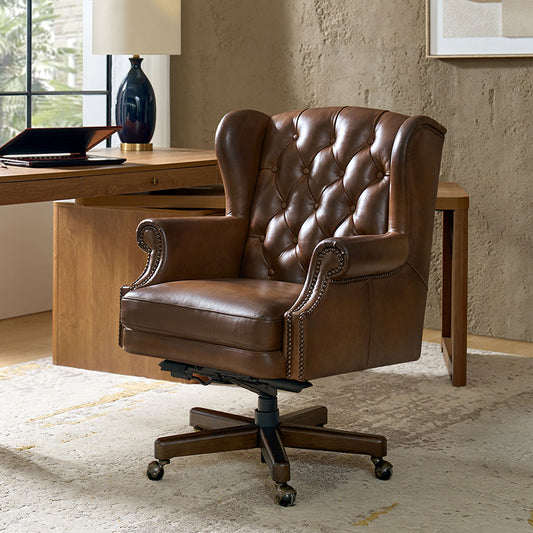 Ashtin Genuine Leather Office Chair