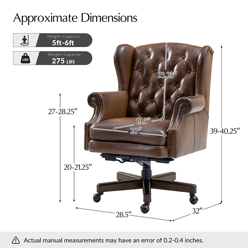 Ashtin Genuine Leather Office Chair