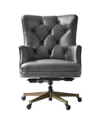 Adrian Hand-Rubbed Oil-Wax Leather Wingback Office Chair