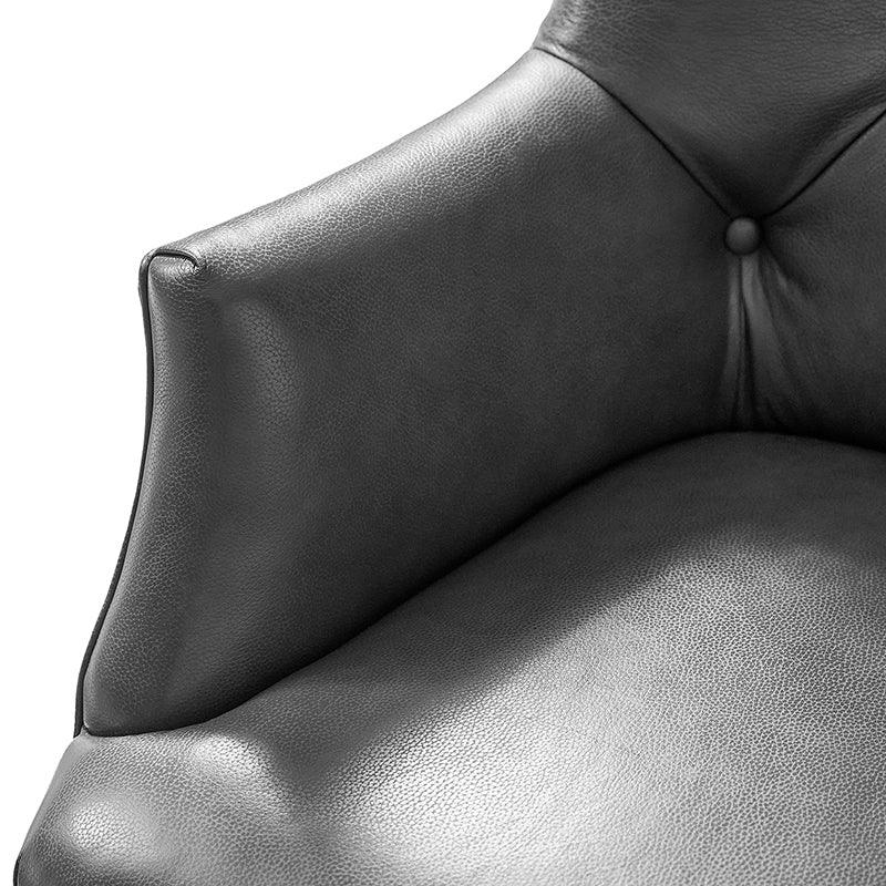 Adrian Hand-Rubbed Oil-Wax Leather Wingback Office Chair