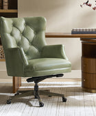 Adrian Hand-Rubbed Oil-Wax Leather Wingback Office Chair