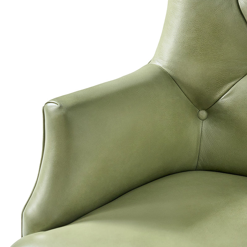 Adrian Hand-Rubbed Oil-Wax Leather Wingback Office Chair