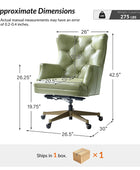 Adrian Hand-Rubbed Oil-Wax Leather Wingback Office Chair