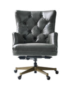 Adrian Hand-Rubbed Oil-Wax Leather Wingback Office Chair