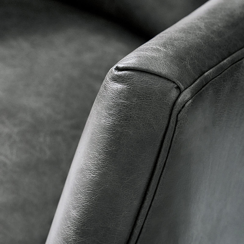 Adrian Hand-Rubbed Oil-Wax Leather Wingback Office Chair