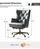 Adrian Hand-Rubbed Oil-Wax Leather Wingback Office Chair