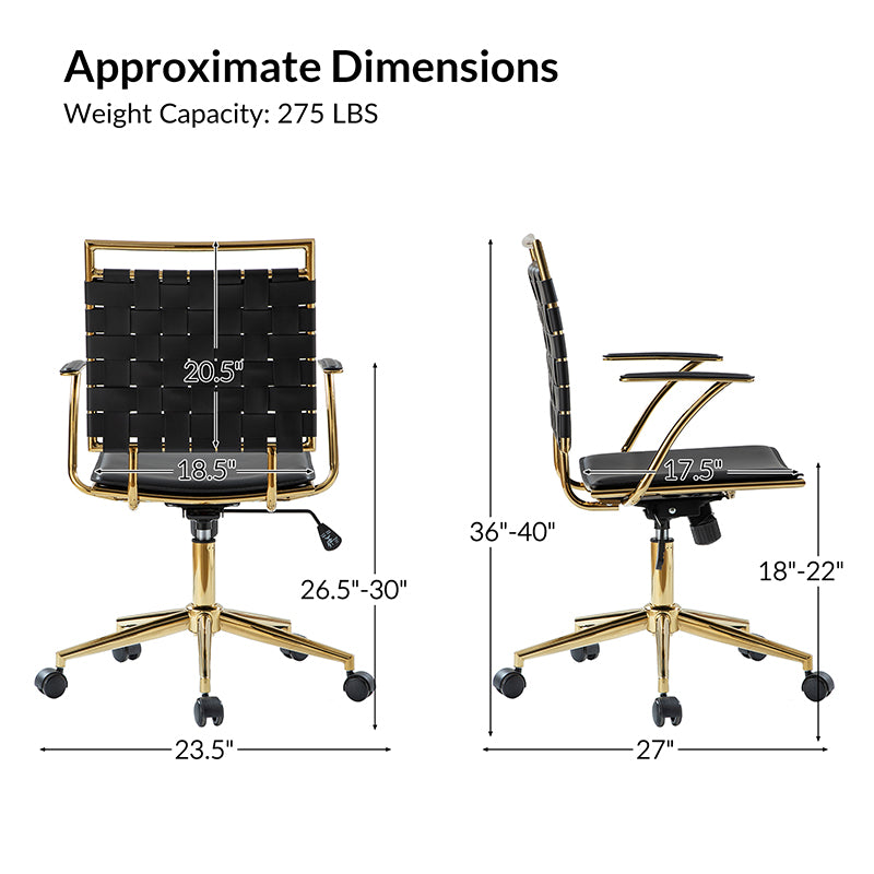 Amalia Modern Rattan Weaving Backrest Swivel Office Chair