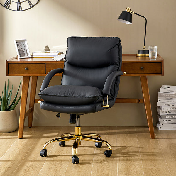 Sandy Waterproof PU Leather 360-Degree Swivel Office Chair