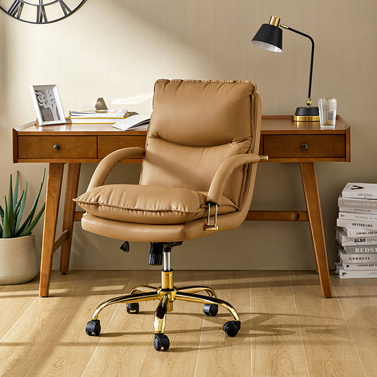 Sandy Waterproof PU Leather 360-Degree Swivel Office Chair