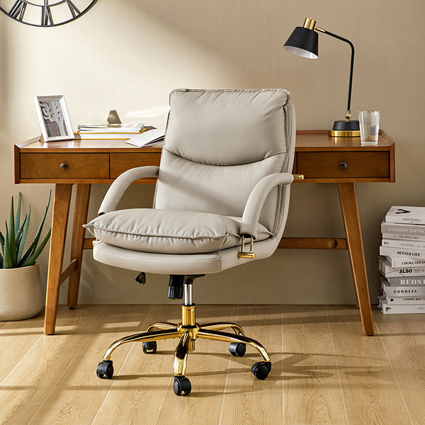 Sandy Waterproof PU Leather 360-Degree Swivel Office Chair